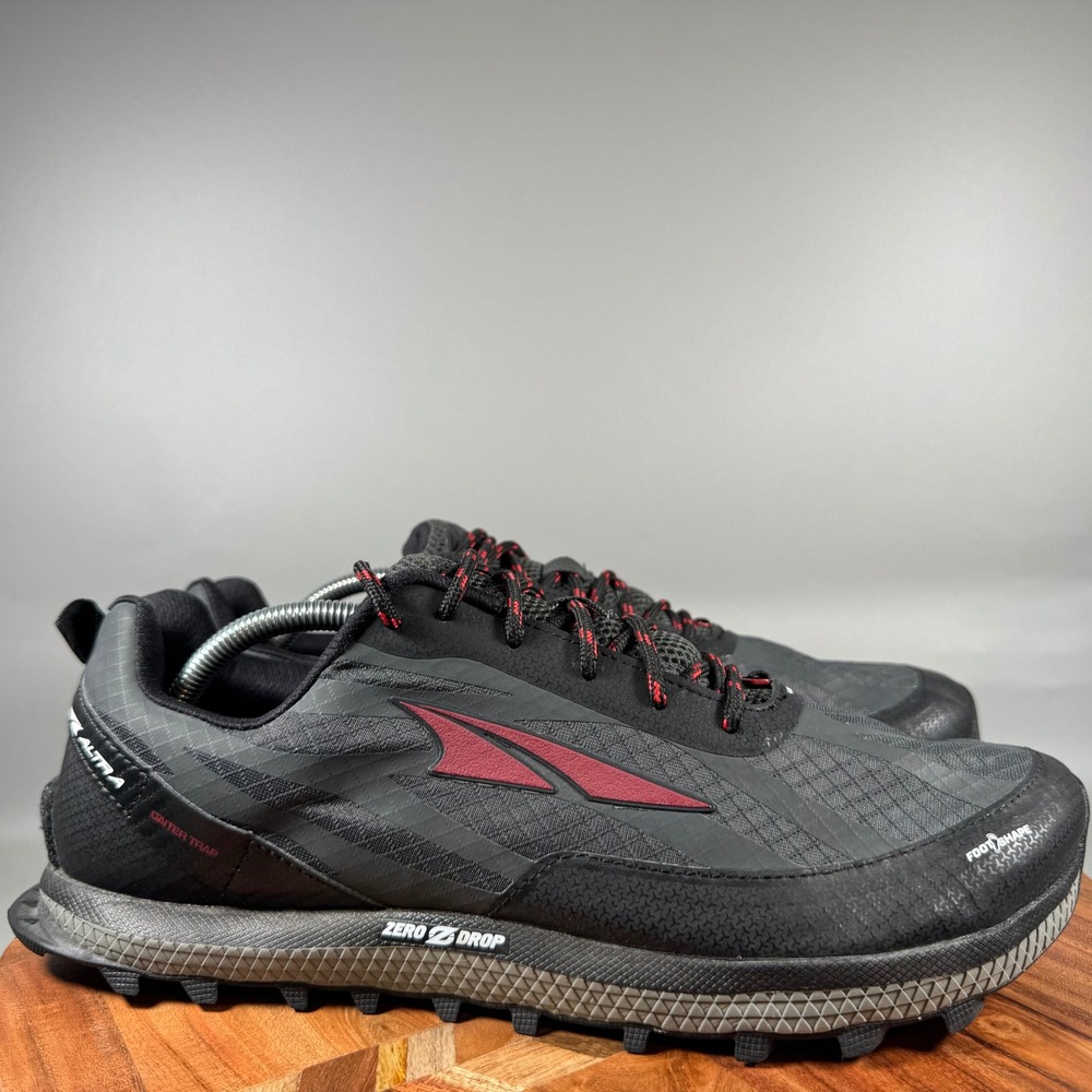 Altra Superior 3.5 Mens Trail Running Shoes Black Red Zero Drop AFM1853F-7 11.5